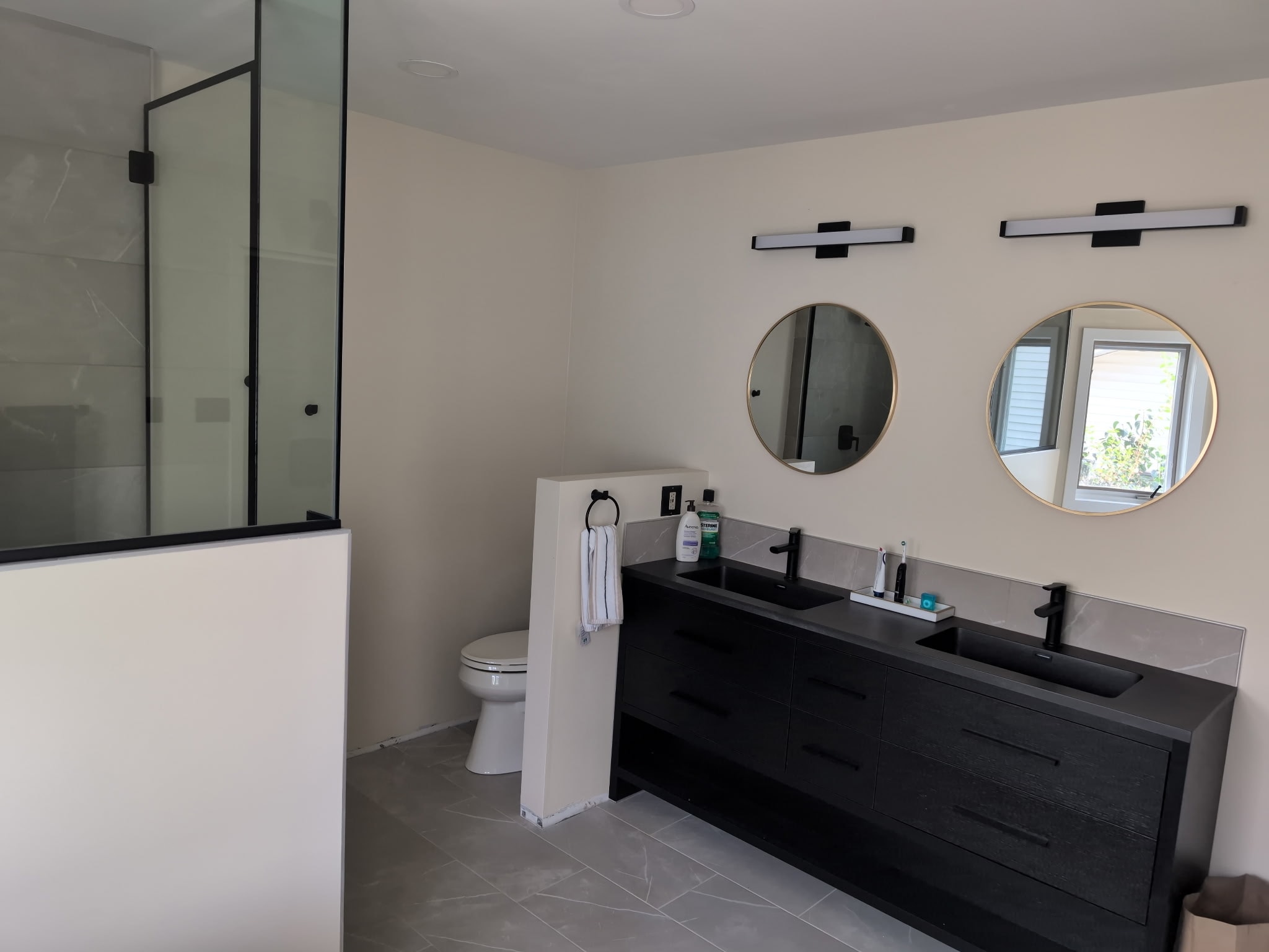 Finished residential renovation interior